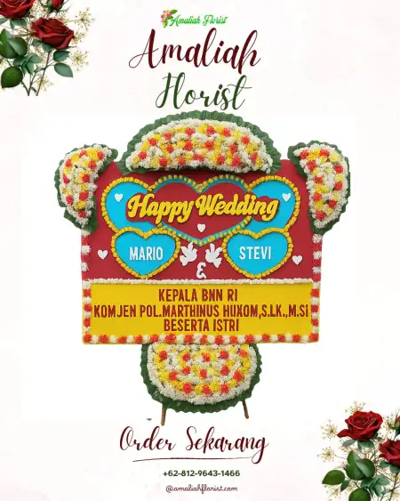 Papan Bunga Pernikahan Sungai Ning